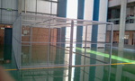 Diamond-Mesh Cage with Roof